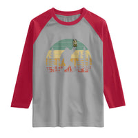 Funny Bigfoot Pickles Lover Raglan Shirt Retro Sasquatch Cucumber Food Lover
