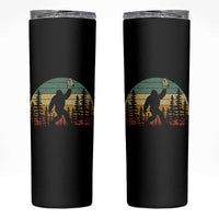 Funny Bigfoot Pickles Lover Skinny Tumbler Retro Sasquatch Cucumber Food Lover