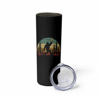 Funny Bigfoot Pickles Lover Skinny Tumbler Retro Sasquatch Cucumber Food Lover