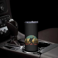 Funny Bigfoot Pickles Lover Skinny Tumbler Retro Sasquatch Cucumber Food Lover
