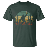 Funny Bigfoot Pickles Lover T Shirt Retro Sasquatch Cucumber Food Lover