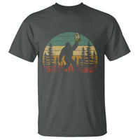 Funny Bigfoot Pickles Lover T Shirt Retro Sasquatch Cucumber Food Lover