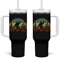 Funny Bigfoot Pickles Lover Tumbler With Handle Retro Sasquatch Cucumber Food Lover