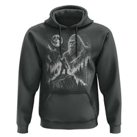 Bigfoot Howling at Moon Mystical Forest Hoodie Funny Sasquatch Nature Lover