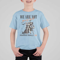 Halloween Harris Walz'24 T Shirt For Kid We Are Not Going Back Witches Bat - Wonder Print Shop