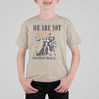 Halloween Harris Walz'24 T Shirt For Kid We Are Not Going Back Witches Bat - Wonder Print Shop