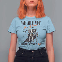 Halloween Harris Walz'24 T Shirt For Women We Are Not Going Back Witches Bat - Wonder Print Shop