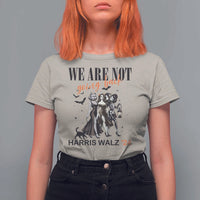 Halloween Harris Walz'24 T Shirt For Women We Are Not Going Back Witches Bat - Wonder Print Shop