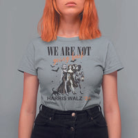 Halloween Harris Walz'24 T Shirt For Women We Are Not Going Back Witches Bat - Wonder Print Shop