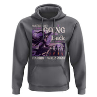 Harris Walz 2024 Halloween Hoodie We're Not Going Back Witch Childless Cat Ladies Moon - Wonder Print Shop