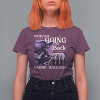 Harris Walz 2024 Halloween T Shirt For Women We're Not Going Back Witch Childless Cat Ladies Moon - Wonder Print Shop