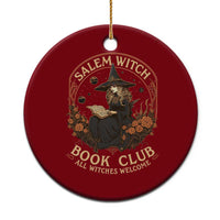 Salem Witch Book Club All Witches Welcome Ceramic Ornament Halloween Book Lover - Wonder Print Shop
