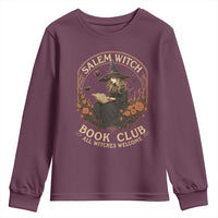 Salem Witch Book Club All Witches Welcome Youth Sweatshirt Halloween Book Lover - Wonder Print Shop