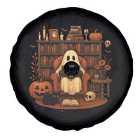 Halloween Book Lover Spare Tire Cover Spooky Ghost Reading Book Librarians Bookworm - Wonder Print Shop