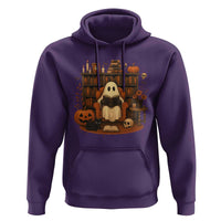 Halloween Book Lover Hoodie Spooky Ghost Reading Book Librarians Bookworm - Wonder Print Shop