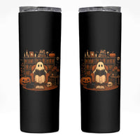 Halloween Book Lover Skinny Tumbler Spooky Ghost Reading Book Librarians Bookworm - Wonder Print Shop