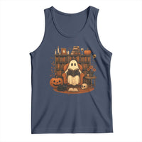 Halloween Book Lover Tank Top Spooky Ghost Reading Book Librarians Bookworm - Wonder Print Shop