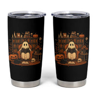 Halloween Book Lover Tumbler Cup Spooky Ghost Reading Book Librarians Bookworm - Wonder Print Shop