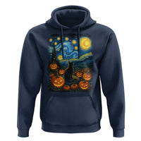 Halloween Cat Starry Night Van Gogh Cat Lovers Hoodie - Wonder Print Shop