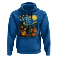 Halloween Cat Starry Night Van Gogh Cat Lovers Hoodie - Wonder Print Shop