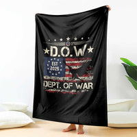 Dept Of War Est 2025 Throw Blanket DOW Military Patriotic American Flag - Wonder Print Shop