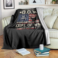 Dept Of War Est 2025 Throw Blanket DOW Military Patriotic American Flag - Wonder Print Shop