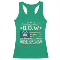 Dept Of War Est 2025 Racerback Tank Top DOW Military Patriotic American Flag - Wonder Print Shop