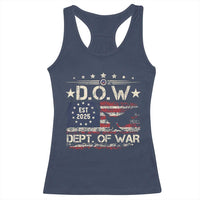 Dept Of War Est 2025 Racerback Tank Top DOW Military Patriotic American Flag - Wonder Print Shop