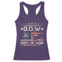 Dept Of War Est 2025 Racerback Tank Top DOW Military Patriotic American Flag - Wonder Print Shop