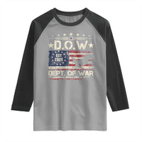 Dept Of War Est 2025 Raglan Shirt DOW Military Patriotic American Flag - Wonder Print Shop