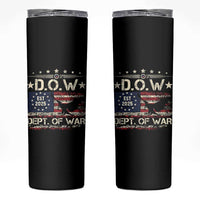 Dept Of War Est 2025 Skinny Tumbler DOW Military Patriotic American Flag - Wonder Print Shop