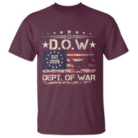 Dept Of War Est 2025 T Shirt DOW Military Patriotic American Flag - Wonder Print Shop