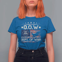 Dept Of War Est 2025 T Shirt For Women DOW Military Patriotic American Flag - Wonder Print Shop