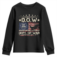 Dept Of War Est 2025 Youth Sweatshirt DOW Military Patriotic American Flag - Wonder Print Shop