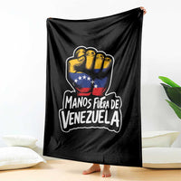 Manos Fuera De Venezuela Throw Blanket Venezuelan Flag - Wonder Print Shop