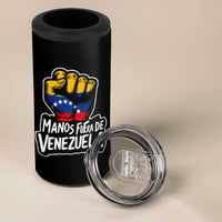 Manos Fuera De Venezuela 4 in 1 Can Cooler Tumbler Venezuelan Flag - Wonder Print Shop