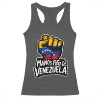 Manos Fuera De Venezuela Racerback Tank Top Venezuelan Flag - Wonder Print Shop
