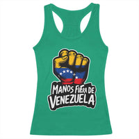 Manos Fuera De Venezuela Racerback Tank Top Venezuelan Flag - Wonder Print Shop