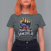 Manos Fuera De Venezuela T Shirt For Women Venezuelan Flag - Wonder Print Shop