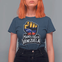 Manos Fuera De Venezuela T Shirt For Women Venezuelan Flag - Wonder Print Shop
