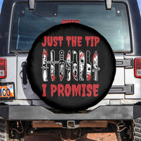 Funny Halloween Just The Tip I Promise Spare Tire Cover Horror Movie Knives - Wonder Print Shop