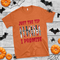 Funny Halloween Just The Tip I Promise T Shirt Horror Movie Knives - Wonder Print Shop