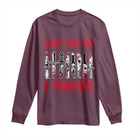 Funny Halloween Just The Tip I Promise Long Sleeve Shirt Horror Movie Knives - Wonder Print Shop