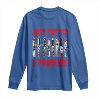 Funny Halloween Just The Tip I Promise Long Sleeve Shirt Horror Movie Knives - Wonder Print Shop