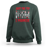 Funny Halloween Just The Tip I Promise Sweatshirt Horror Movie Knives - Wonder Print Shop