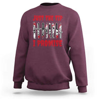 Funny Halloween Just The Tip I Promise Sweatshirt Horror Movie Knives - Wonder Print Shop