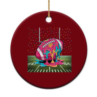 American Football Sprinkles Ice Cream Drip Field Goal Ceramic Ornament - Wonder Print Shop