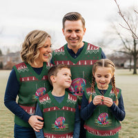 American Football Sprinkles Ice Cream Drip Field Goal V-Neck Knit Sweater Vest - Wonder Print Shop