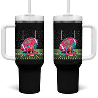 American Football Sprinkles Ice Cream Drip Field Goal Tumbler With Handle - Wonder Print Shop