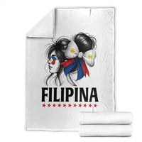 Filipina Girl Philippines Flag Proud Pinay Throw Blanket - Wonder Print Shop